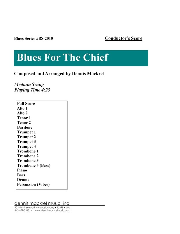 Blues For The Chief score cover
