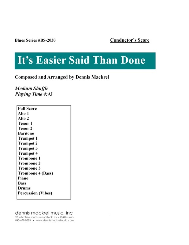 It's Easier Said Than Done score cover