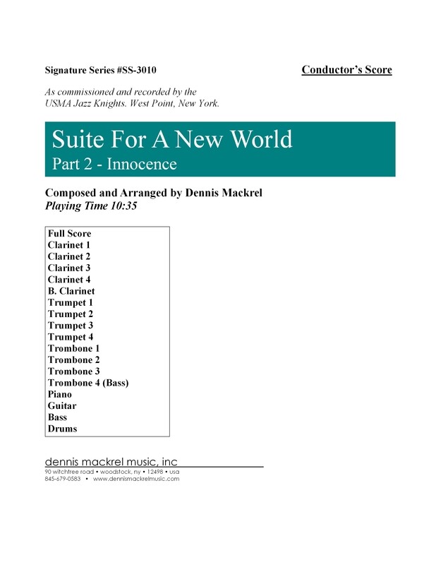 Suite For A New World: Part 2 – Innocence score cover
